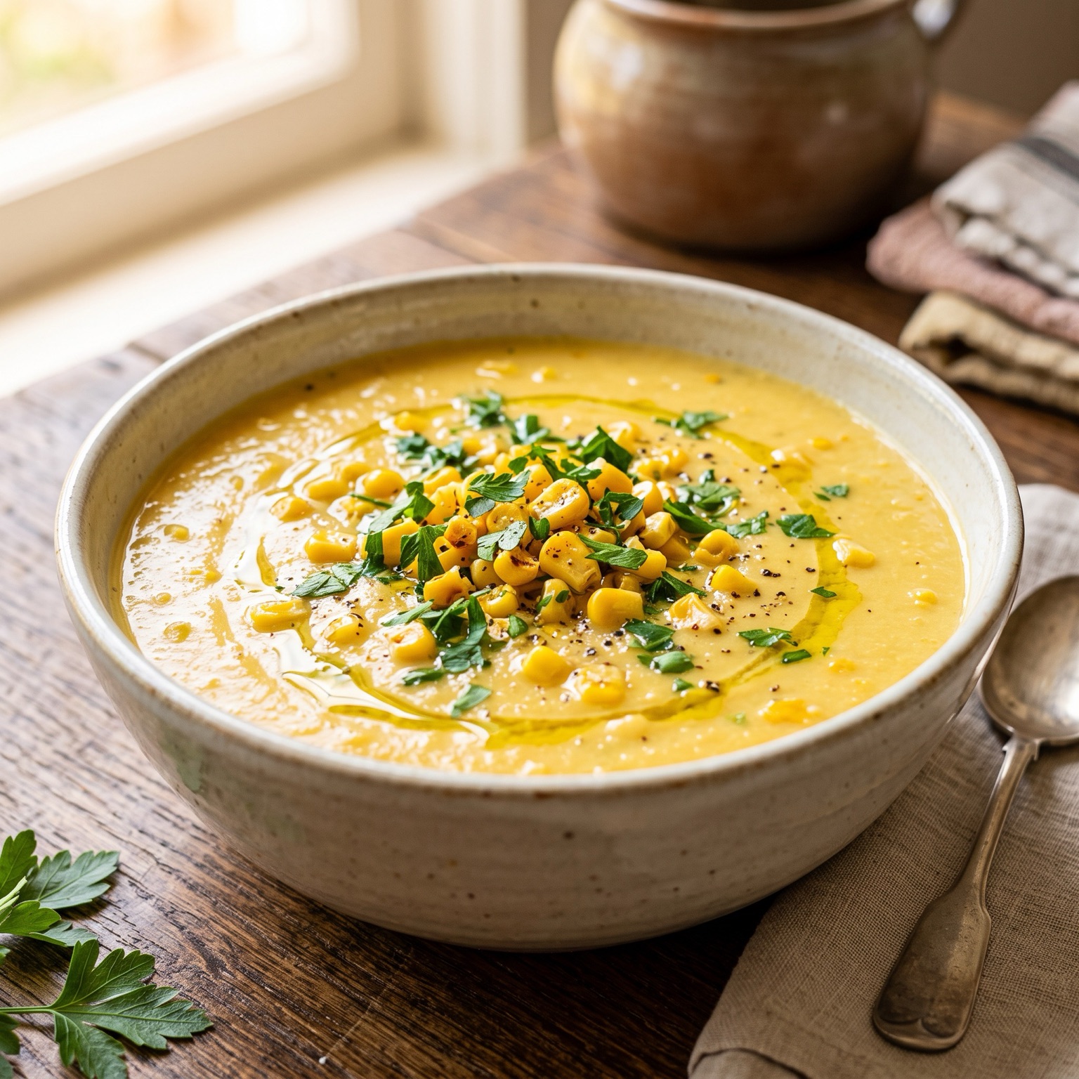 Sopa Cremosa de Milho