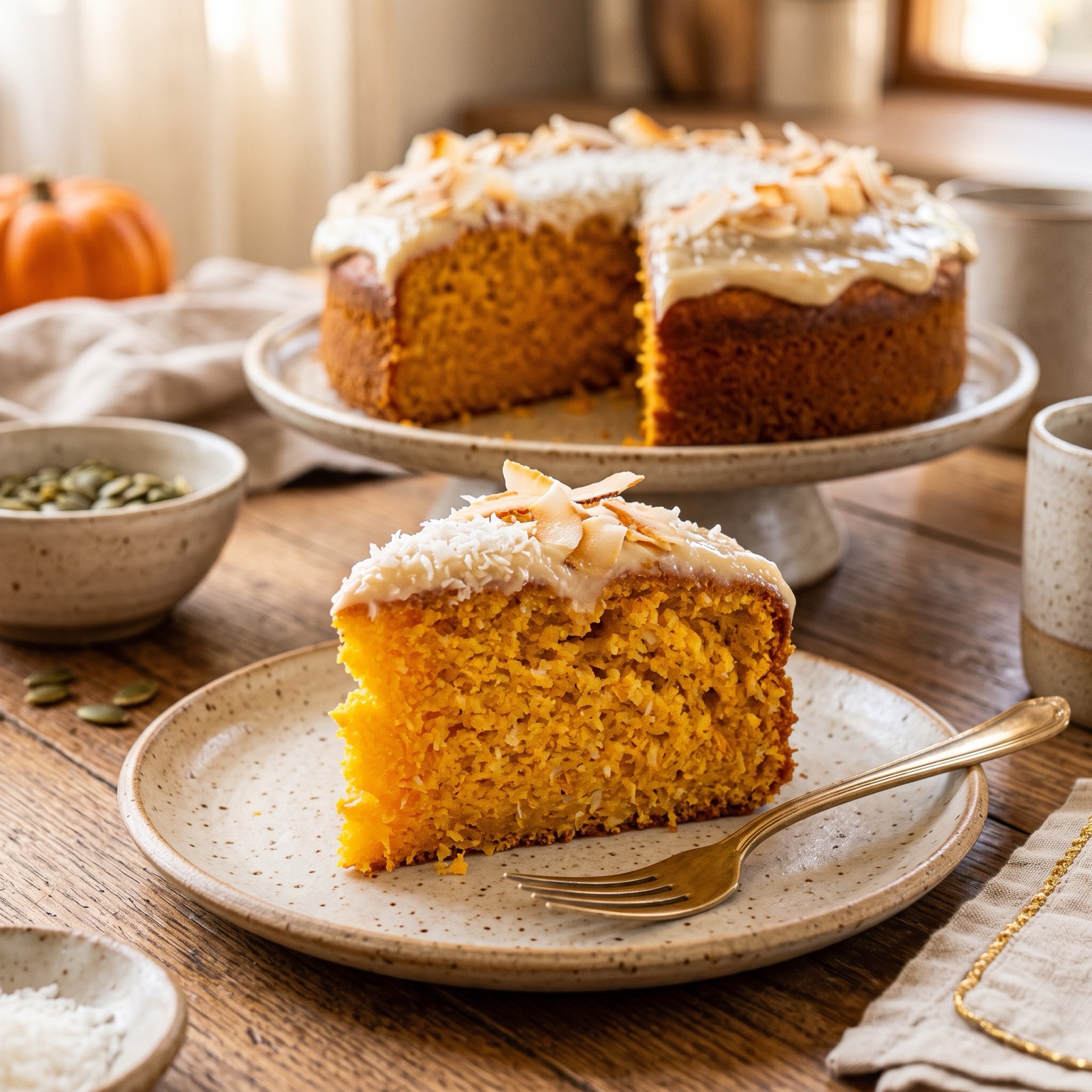 Bolo de Abóbora com Coco