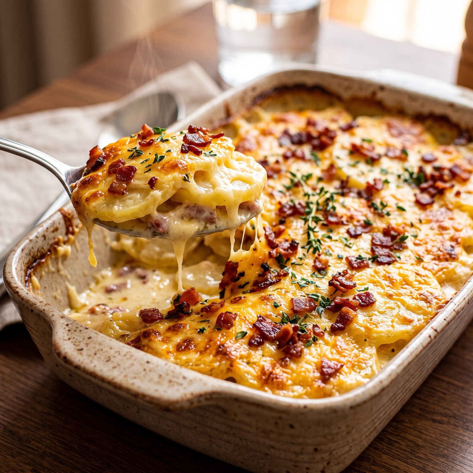 Batata Gratinada com Bacon